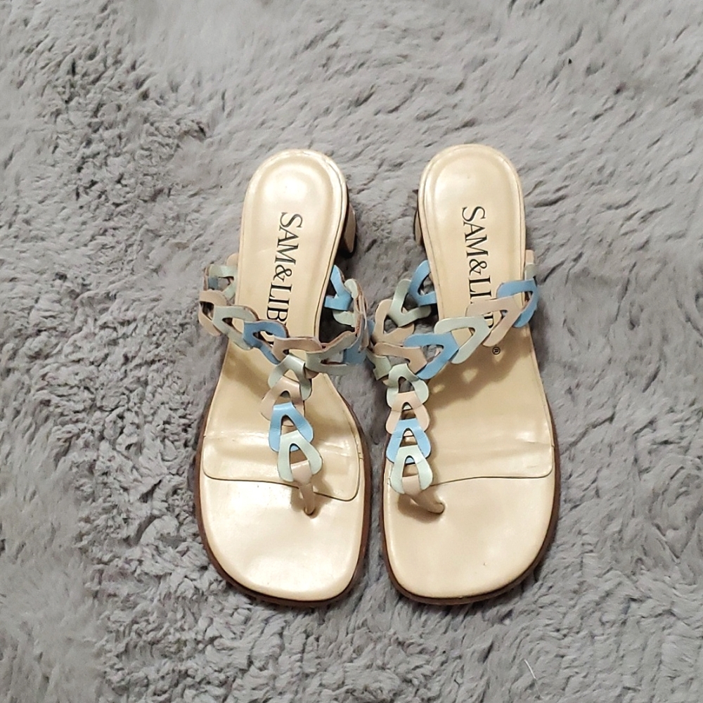 Sam & Libby y2k square toe braided sandals size 7